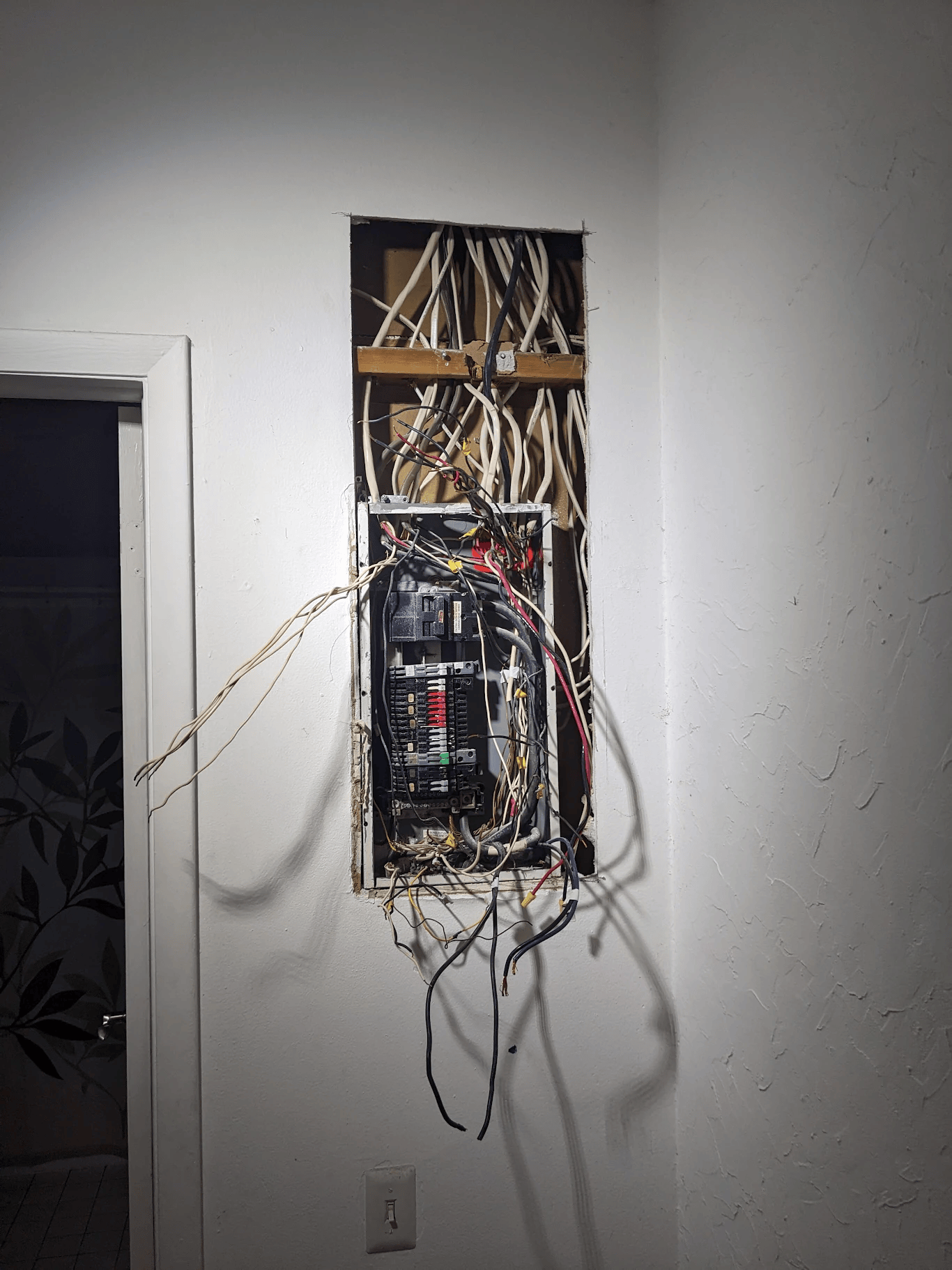 Electrical panel rewiring during a service upgrade in Aurora