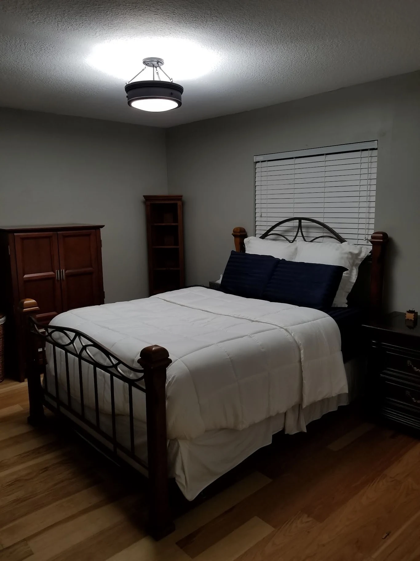Bedroom ceiling light fixture installation in Aurora