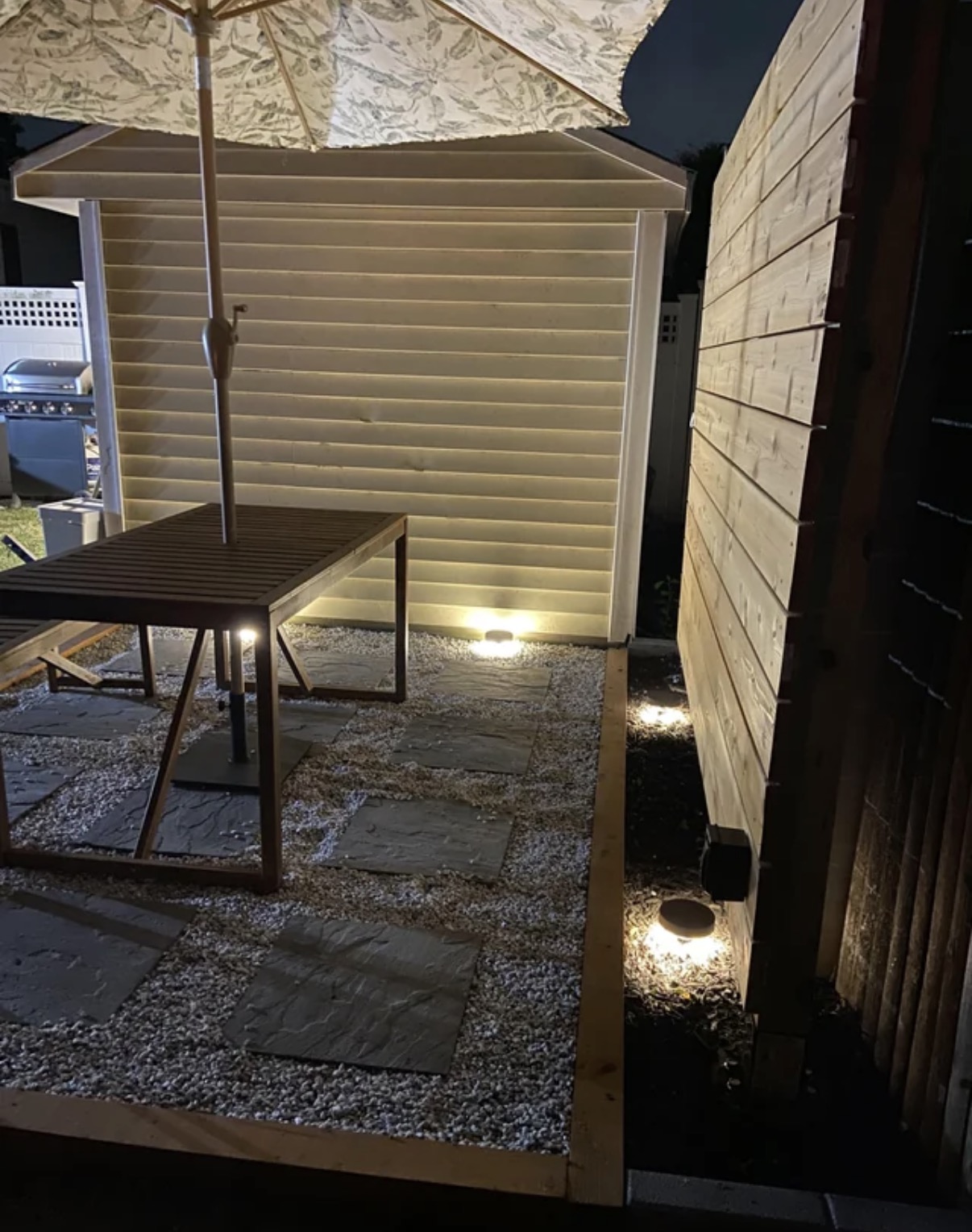 Patio and backyard lighting installation in Aurora